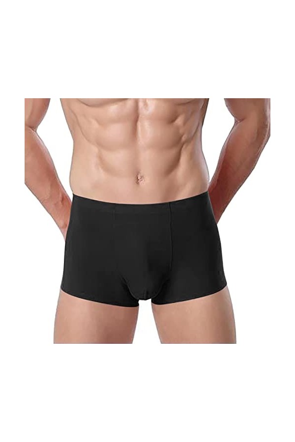 CUTeFiorino Caleçon Garçon Noir Homme Sous-vêtements Boxer Boxer Sous-vêtements Doux Confortable Coton Sous-vêtements, Noir ,