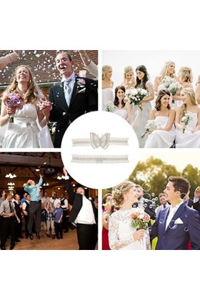 Kathsofy Jarretière de mariée en dentelle avec fleurs - - Taille Unique