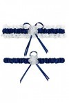 Rimobul Lace Wedding Garters with Toss Away - Set of 2 Royal Blue by Rimobul