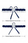 Rimobul Lace Wedding Garters with Toss Away - Set of 2 Royal Blue by Rimobul