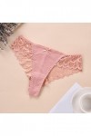 Culotte Femme Tanga String en Coton Slips Shorty Culotte Femme String Un Ensemble Couleurs Optiont Lingerie Fleurs Creuses Cô