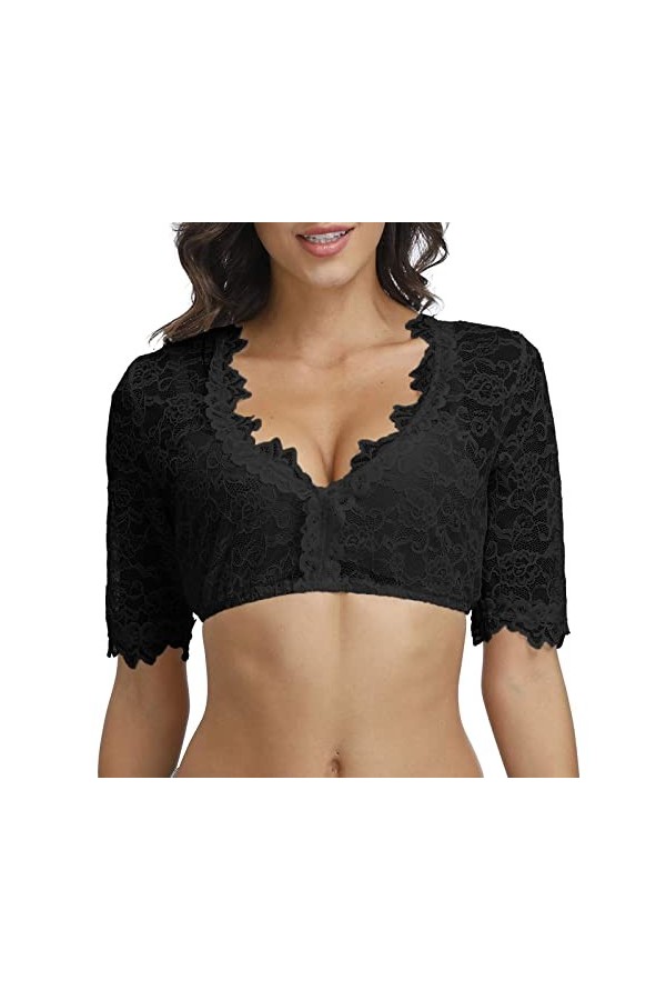 TDEOK Lingerie sexy pour femme - Mini jupe - Élégant - Noir - Pour fête de la bière - Lingerie de sommeil, Noir , XL