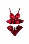 Lingerie Femme Sexy Ensemble Homme Sexy Hot y21k Eyelash Women Set Bowknot Dentelle Shorts Camisole Pyjama Tache Sexy V-Neck 