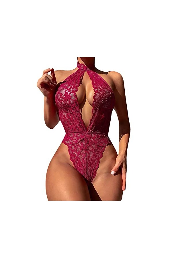Lingerie Femme Sexy Ensemble Homme Sexy Hot y*2k Femmes Sexy O Cou sous-Vêtements Sexy Lingerie Dentelle Dos Longe sous-Vêtem