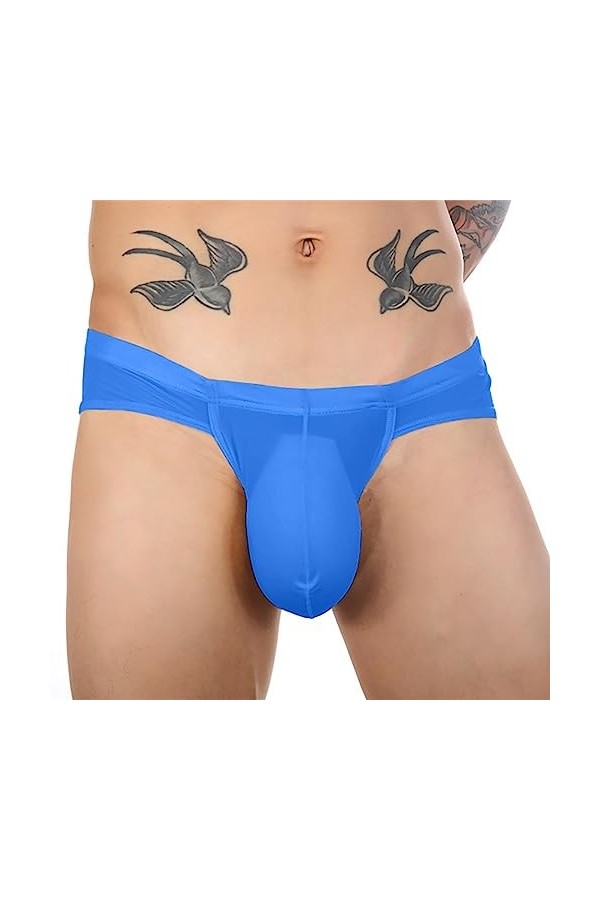 Sulifor Culottes pour Hommes Culottes en Maille Respirantes à Fourche Haute Culottes Confortables à Rayures de Grande Taille 