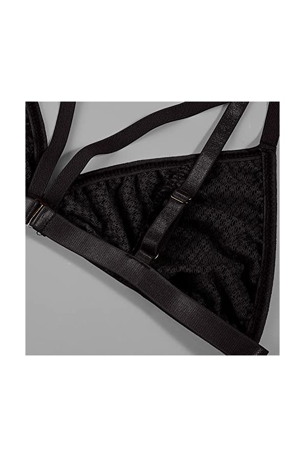 Lingerie Femme Sexy Ensemble Homme Sexy Hot y22k UnderwearPoleanTwo PiecesHomeFemale Tenue Sexy Ronde Black, XL 