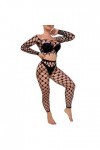 ADMAY 2023 New y*2k Style Lingerie Costume en maille à manches longues pour femme Fun Lingerie Vêtements Sexy Pour Black, On