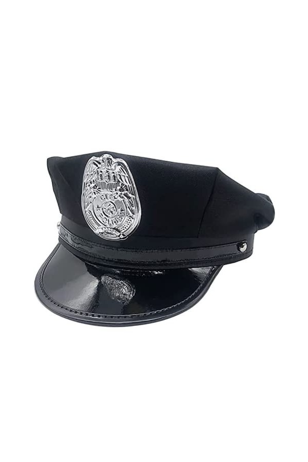 anso Costume de police sexy pour femme - Casquette de police - Uniforme de tentation - Tenue de fête - Chapeau noir 