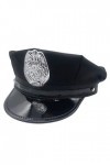 anso Costume de police sexy pour femme - Casquette de police - Uniforme de tentation - Tenue de fête - Chapeau noir 