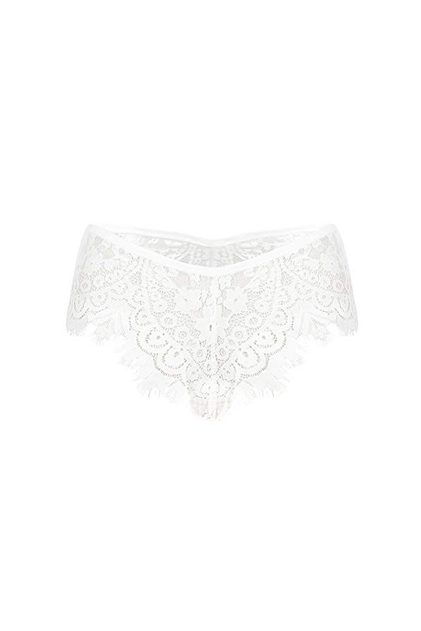 MianYaLi Nuit Sexy Femme Femmes Culottes Briefs String G-String T Dentelle Lingerie String Sexy Strings White, L 