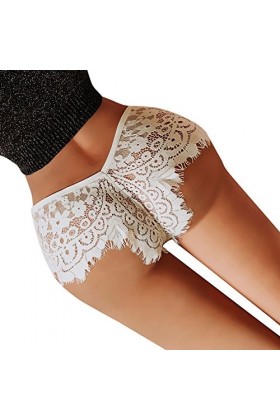 MianYaLi Nuit Sexy Femme Femmes Culottes Briefs String G-String T Dentelle Lingerie String Sexy Strings White, L 