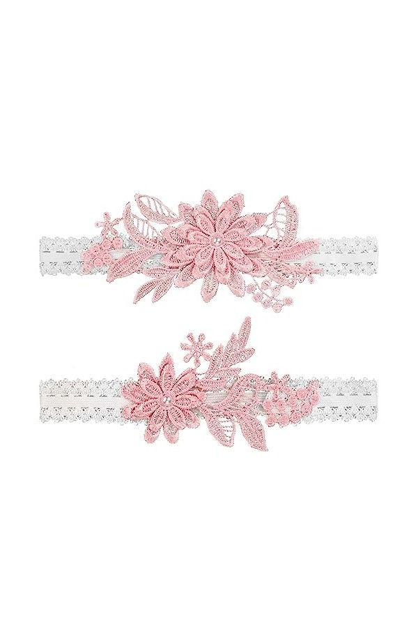 Lot de 2 jarretières de mariage, jarretières de mariage, jarretières pour mariées, femmes, jarretières en dentelle, faites à 