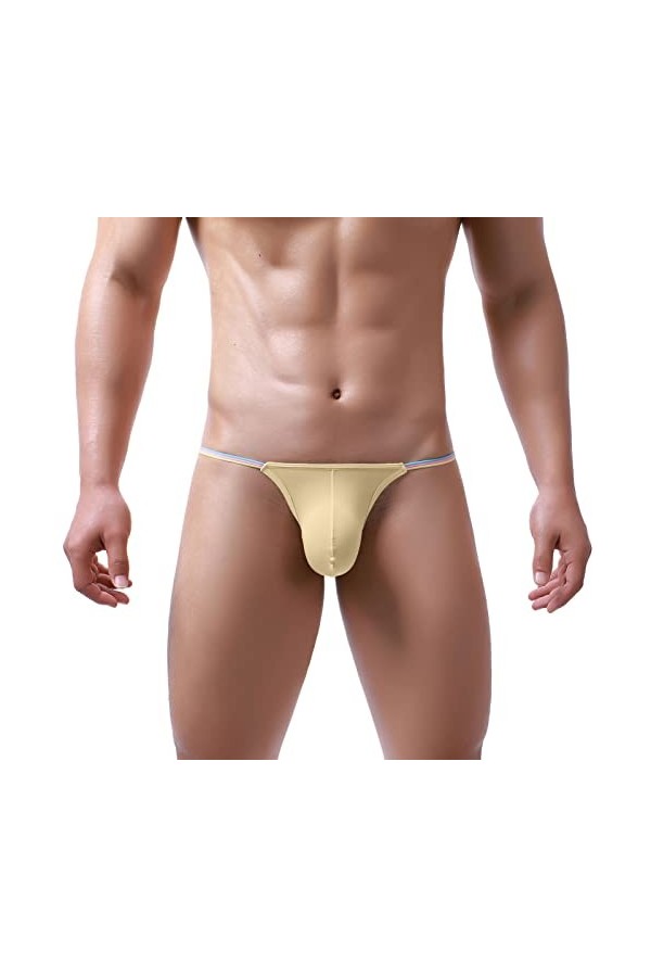 Junhasgood Strings Sexy Homme Hommes Mens Sexy Lingerie Européenne Et Chaîne Dentelle Ajourée Mens String Goût sous-Vêtements