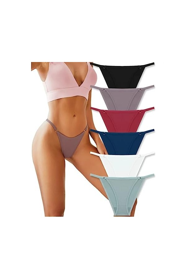 String de Absorbante Menstruelle Femme Pantalons Triangle en Pur Coton et Soie Culottes Stretch Slips Couleur Unie 2023 Nouve