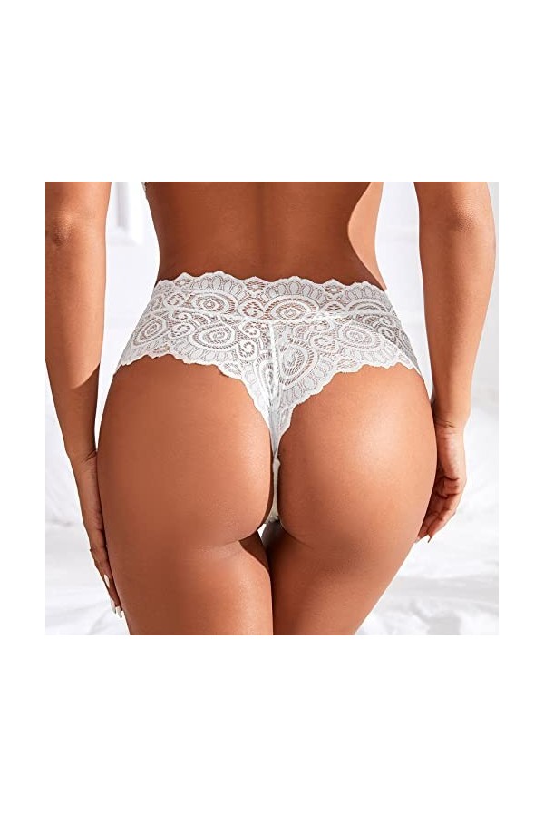 Bustier en Cuir Lettre personnalisée Logo Taille Basse rayé Tangas No Show Bikini Tongs personnalisées Femmes sous-vêtements 