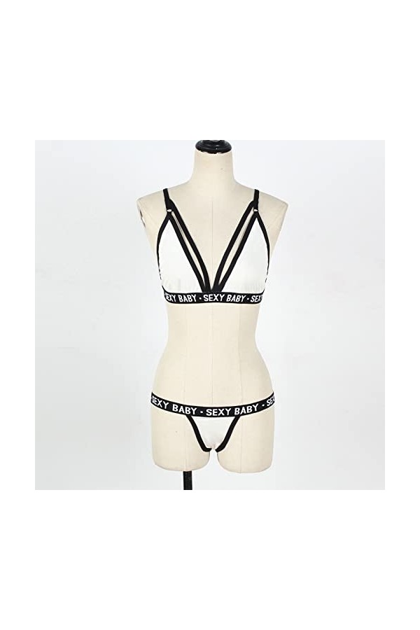 Sexy Lingerie Coquine Femme Grande Taille - Soutien-Gorge Invisible Push Up Deshabillé Sexy Grande Taille Sensuelle String Se