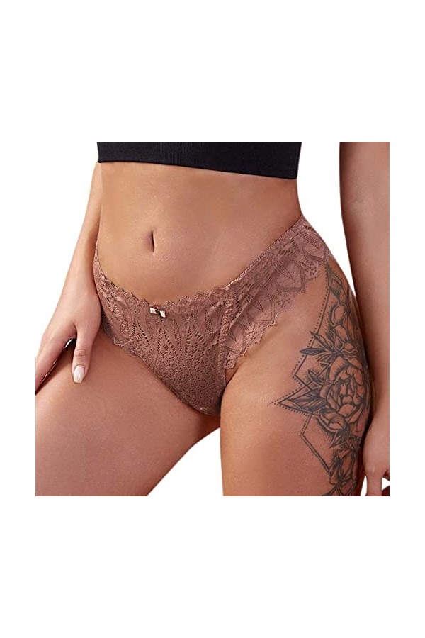Générique String Ficelle pour Femme Hot Sexy - Culottes, Shorties et Strings Coquine Hot Ouverte G-String Ficelle Dentelle Cu