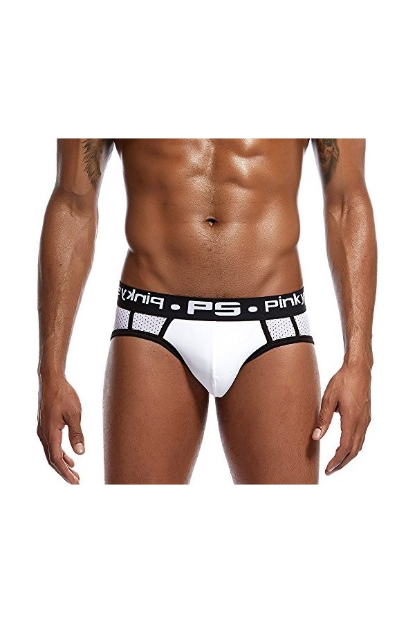 Slips Lettre Poche imprimée pour homme Sous-vêtement pour homme Sous-vêtement Bulge Boxer Homme Sous-vêtements de ski pour ho