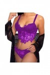 Lingerie Sexy Femme Coquine Hot Sexy Bodysuit Ensemble de Deux pièces de sous-vêtements Sexy pour Femmes Ensemble de Soutien-