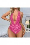 Lingerie Femme Sexy Ensemble Homme Sexy Hot y22k Femmes Mode Fleur Imprimer Maille Lingerie Dentelle Lingerie 1 Pièces Body S