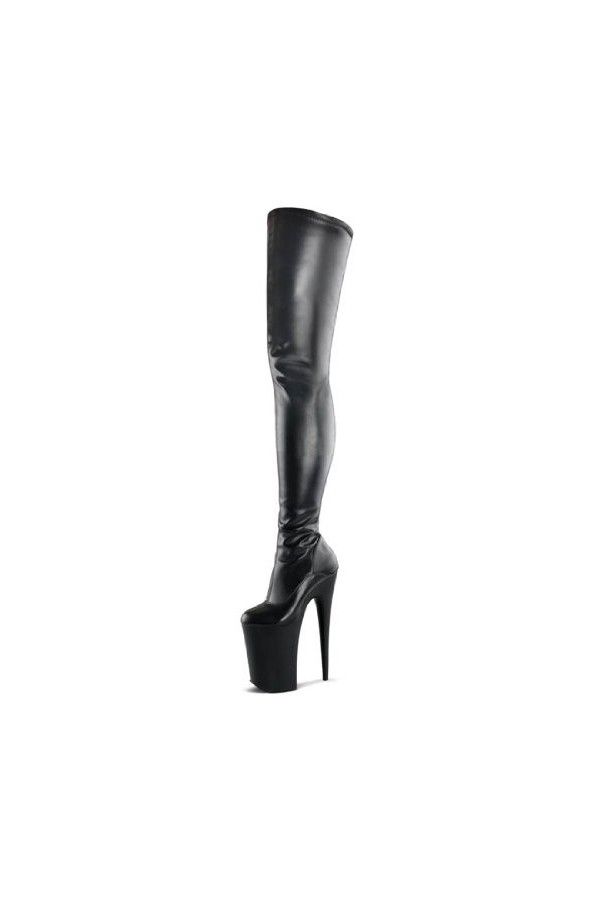 Pleaser INFINITY-4000 Blk STR Faux Leather/Blk Matte UK 4 EU 37 