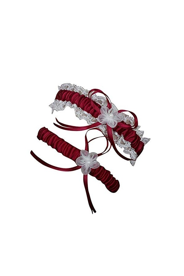 Jarretières de mariage en dentelle pour mariée avec perles extensibles pour bal de fin dannée, ensemble de jarretières de ma