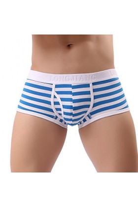 Générique Lingerie Homme Sexy Hot Pochette Sexy Striped Briefs Renflement Respirer sous-vêtements Shorts Slips Hommes sous-vê