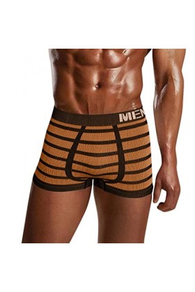 Générique String Homme Sexy Hot Dentelle Slips Boxer Boxer Stretch Sexy Taille Moyenne Respirant imprimé à Rayures pour Homme