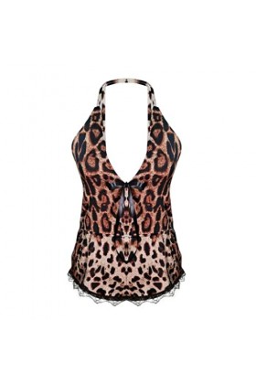 TDEOK Lingerie sexy vernie lingerie sexy sous-vêtement noeud trimming des bas léopard sous-vêtements lingerie sexy grandes ta