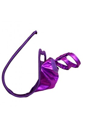 BIISDOST Entrejambe G-Strings Sexy Traceless sous-vêtements Lingerie Briefs pour Hommes Lingerie Sexy Satin Purple, One Size