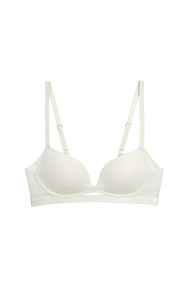 Soutien-gorge classique sans coutures pour femme - Sans armatures - Sexy - Dos nu - En cuir verni - Sangle en dentelle - Sout