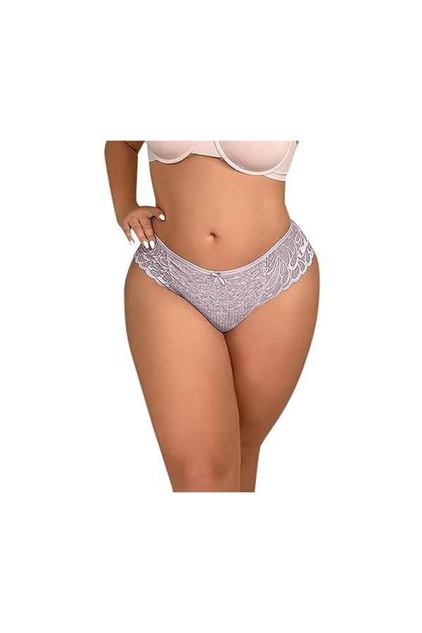 Générique Culotte Femme String Femme Elasticité Tangas rayés Taille Haute Coquin Hot Plus Taille String Bikini Multipack Tent