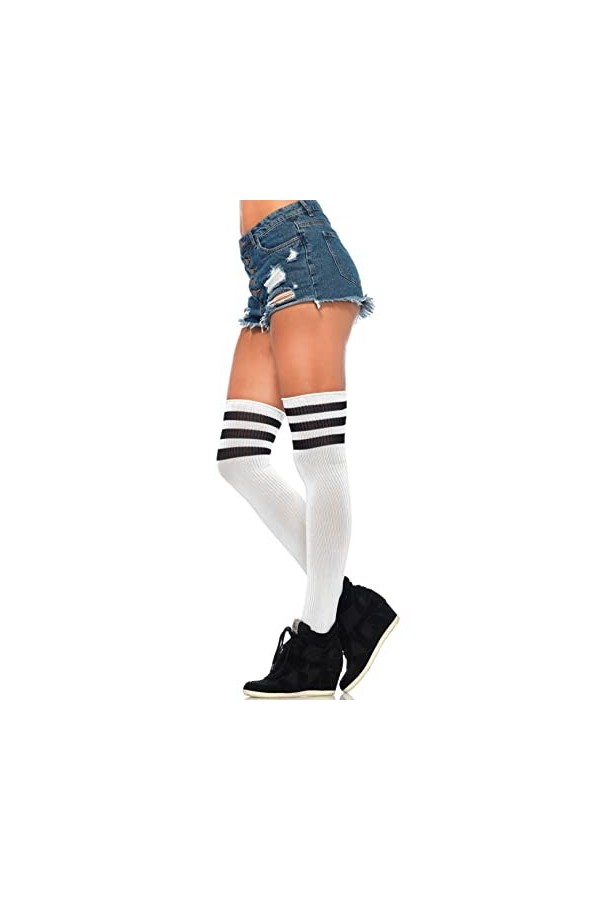 Leg Avenue 6605 Bas de Sport Blanc Noir Tu Eur 34-38