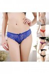 KEIZHUONIQIU Strings et T-Back Tangas Dames en Sexy Slip Léger Crochet Dentelle Culottes Taille Basse Pure Couleurs sous-Vete