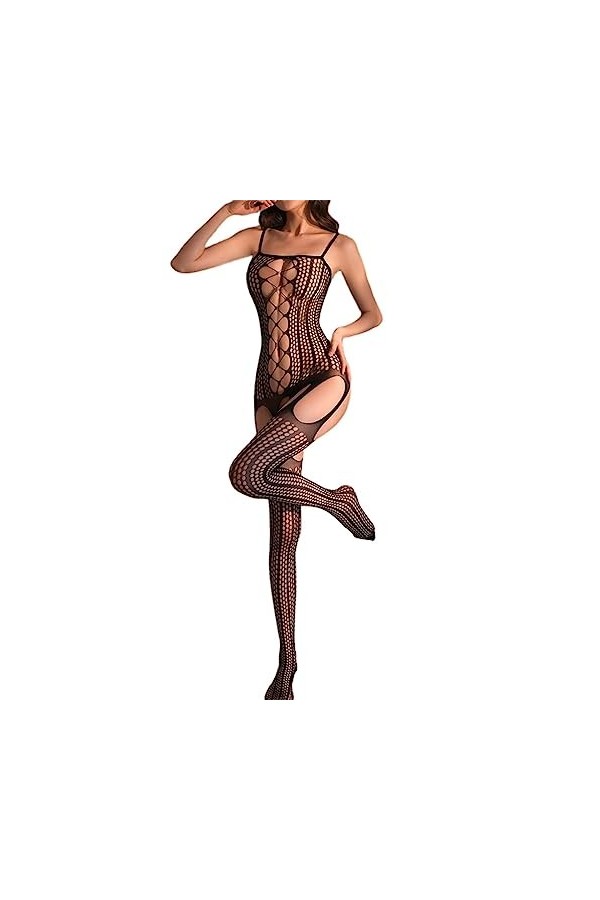 GilRu Sexy Lingerie Net Vêtements Fichiers Ouverts Lait Maternel No Off Passion Costume Transparent Sexy Bas Séduisant Pack L