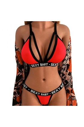 Sexy Lingerie Coquine Femme Grande Taille - Soutien-Gorge Invisible Push Up Deshabillé Sexy Grande Taille Sensuelle String Se