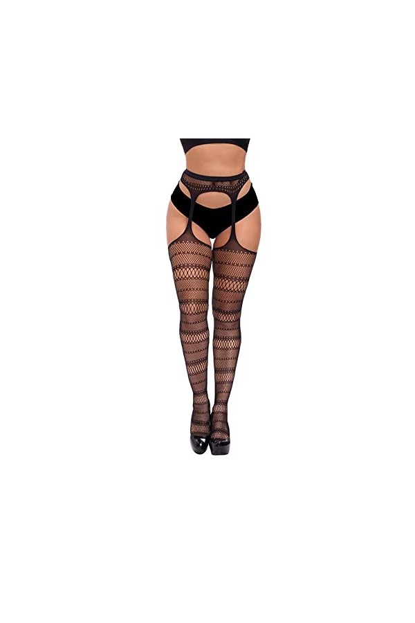 Ncenglings Mannequin Lingerie Couture Faux Collants Vintage Dot Print Thin Sexy Mesh Womens Bas Extension Body