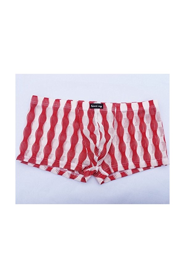 Sous-vêtements en microfibre pour homme - Sexy - Respirant - Confortable - Sous-vêtements pour homme, rouge, XL