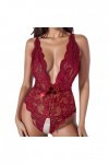 Lingerie Femme Sexy Ensemble Homme Sexy Hot y21k Femmes V Cou Sexy sous-Vêtements Sexy Lingerie Dentelle Dos Longe sous-Vêtem