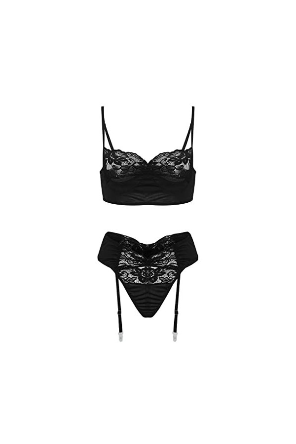 Lingerie Femme Sexy Ensemble Homme Sexy Hot y25k sous-vêtements Sexy en Dentelle sans Fil G-String String jarretière Underpan