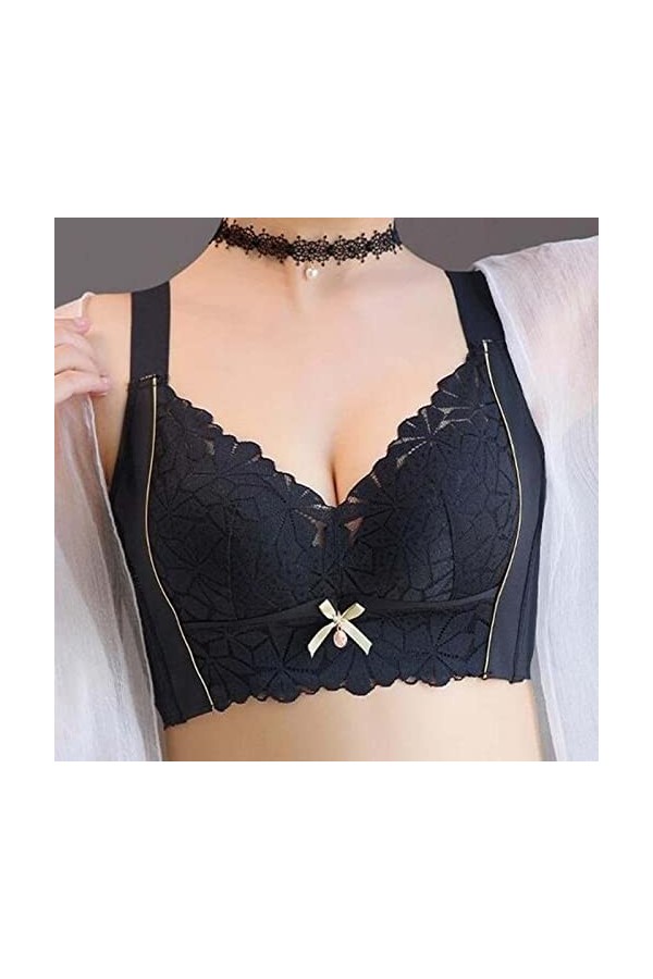 Sous-vêtements en latex pour femmes, soutien-gorge de poitrine froncé sur le côté, sans anneau en acier, réglable, soutien-go