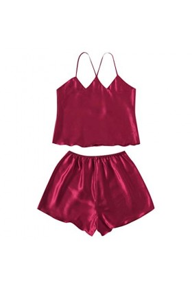 liaddkv Satin up Ensemble Dentelle Poupée Pyjama en Soie Sleepsilk Vêtements de Nuit Femmes Sous-vêtements Sexy Lingerie Sexy