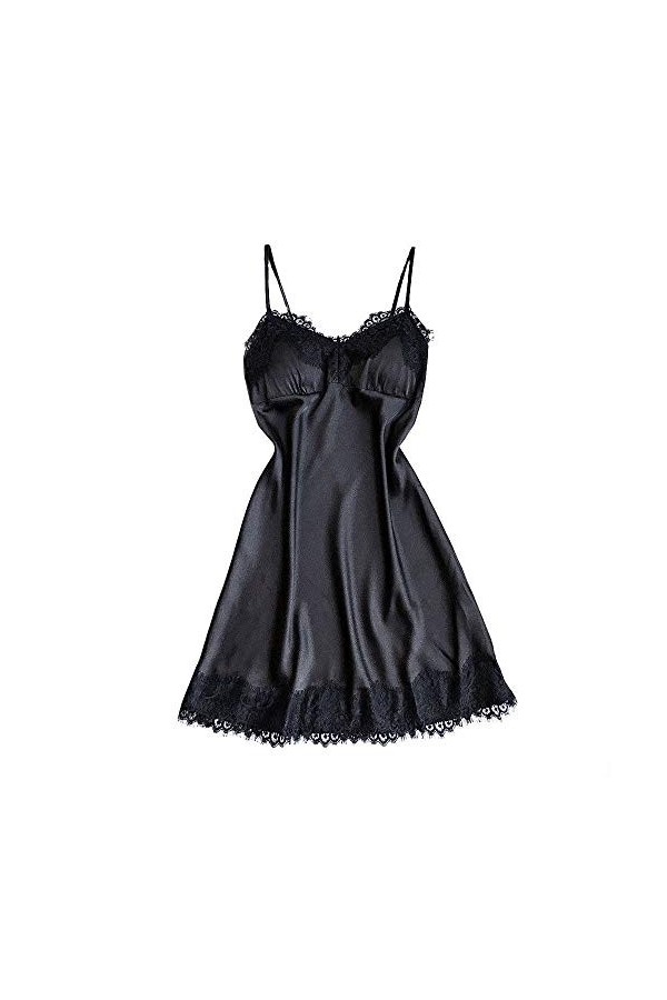liaddkv Robe sexy pour bébé - En dentelle - Lingerie sexy, Noir , L