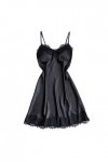 liaddkv Robe sexy pour bébé - En dentelle - Lingerie sexy, Noir , L