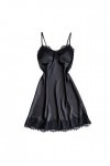 liaddkv Robe sexy pour bébé - En dentelle - Lingerie sexy, Noir , L