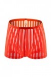 BIISDOST Boxers pour Hommes Culottes Sexy Interband Respirant Briefs Striped Clear Mesh Boxers Briefs Robe De Fourrure pour H