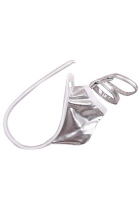BIISDOST Entrejambe G-Strings Sexy Traceless sous-vêtements Lingerie Briefs pour Hommes Lingerie Sexy Satin Silver, One Size
