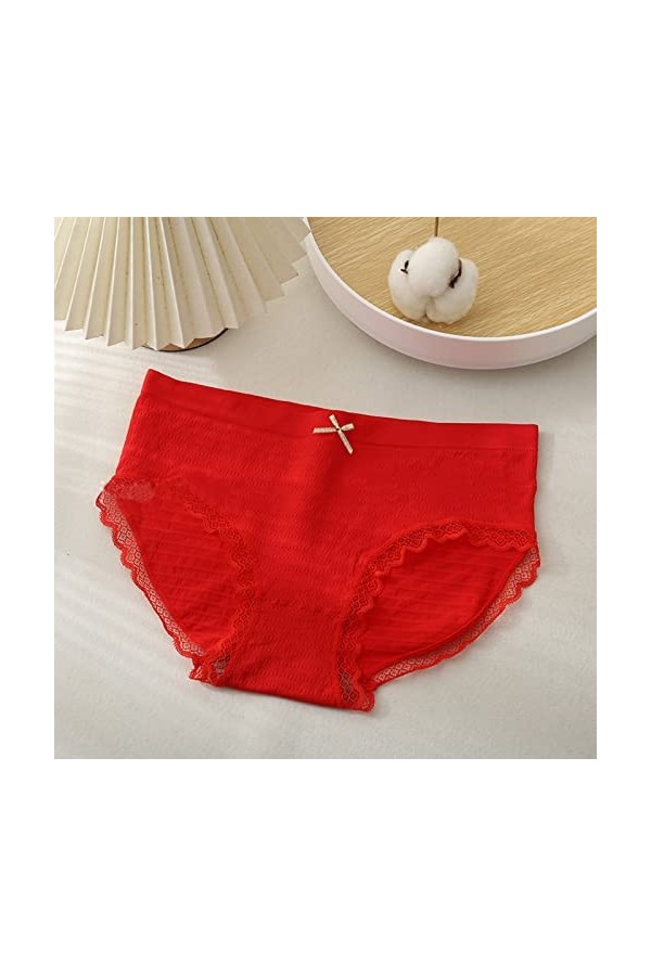 Culottes pour Femme de Absorbante Menstruelle Slips Stretch Shorts en Pur Coton et Soie Pantalons Triangle Couleur Unie Soire