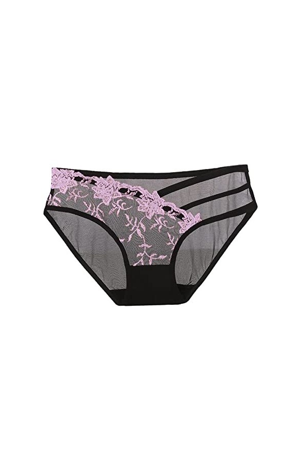 Culottes, Shorties Et Strings Femme Culotte Dentelle Sexy Transparente Broderie Culotte Shorty String Ventre Plat sous-Vêteme