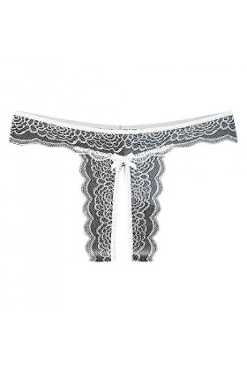 Pianshanzi String string pour femme - Sans coutures - En dentelle - Contrôle du ventre - Sous-vêtement confortable - En coton